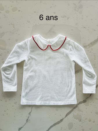 T-shirt/Polo fille blanc - 6 ans - 116 - JACADI