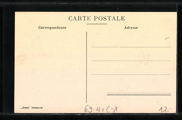 Cartoline postali: Lausanne, Asile des Aveugles, Classe en  – Usato da Berlin venduto da bartko-reher 1