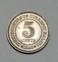 Pièce 5 Cents Malaisie 1948 King George VI état usagé
