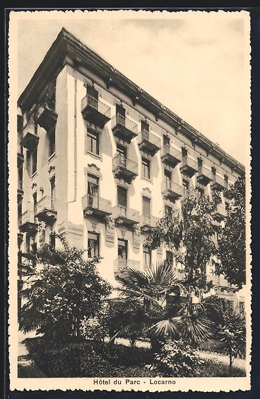 Cartoline postali: AK Locarno, Hotel du Parc – Usato da Berlin venduto da bartko-reher
