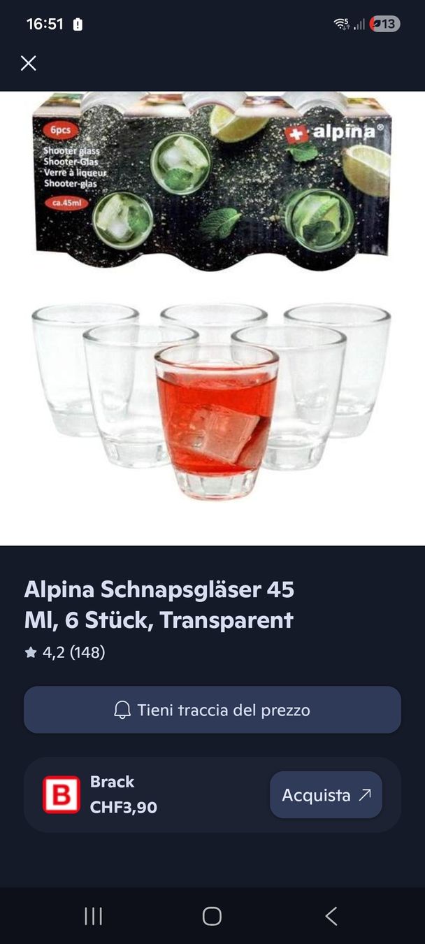 Bicchieri: 108 stk Shot Gläser NEUE – Nuovo e nell'imballaggio originale da Märstetten venduto da Antoo92 1