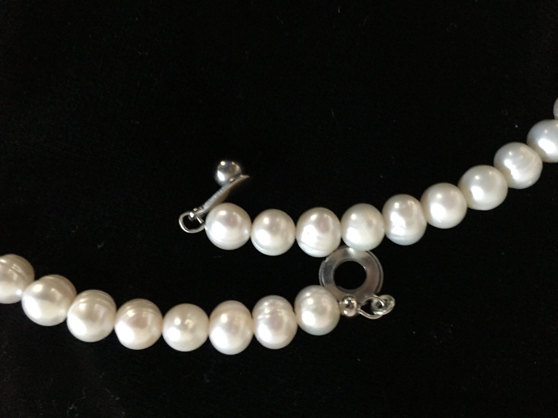 Catenine: Perlen-Collier mit Glitzersteinen – Usato da Elsau venduto da herbybay 3