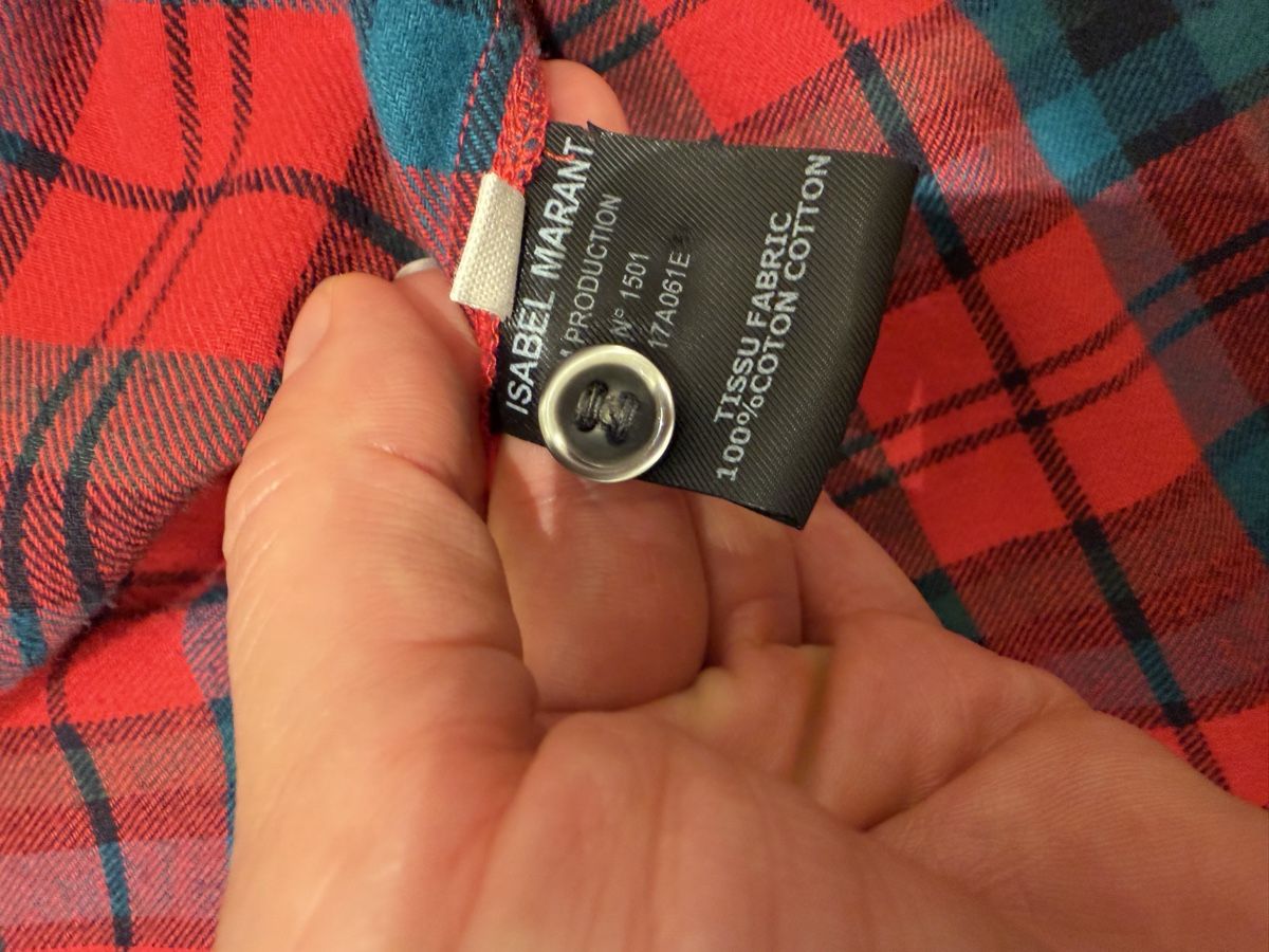 Isabel Marant Blusen: Isabel Marant Karobluse Grösse M rot blau – Neu (gemäss Beschreibung) aus Maur von my_private_sale 2