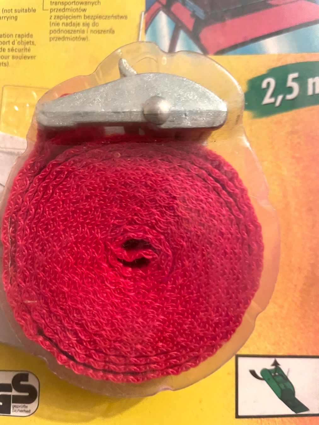 Bindegeräte: Verzurrgurt, rot, 2.5 m, Sicherheitsverschlus – Neu und originalverpackt aus Amriswil von fit8580 4