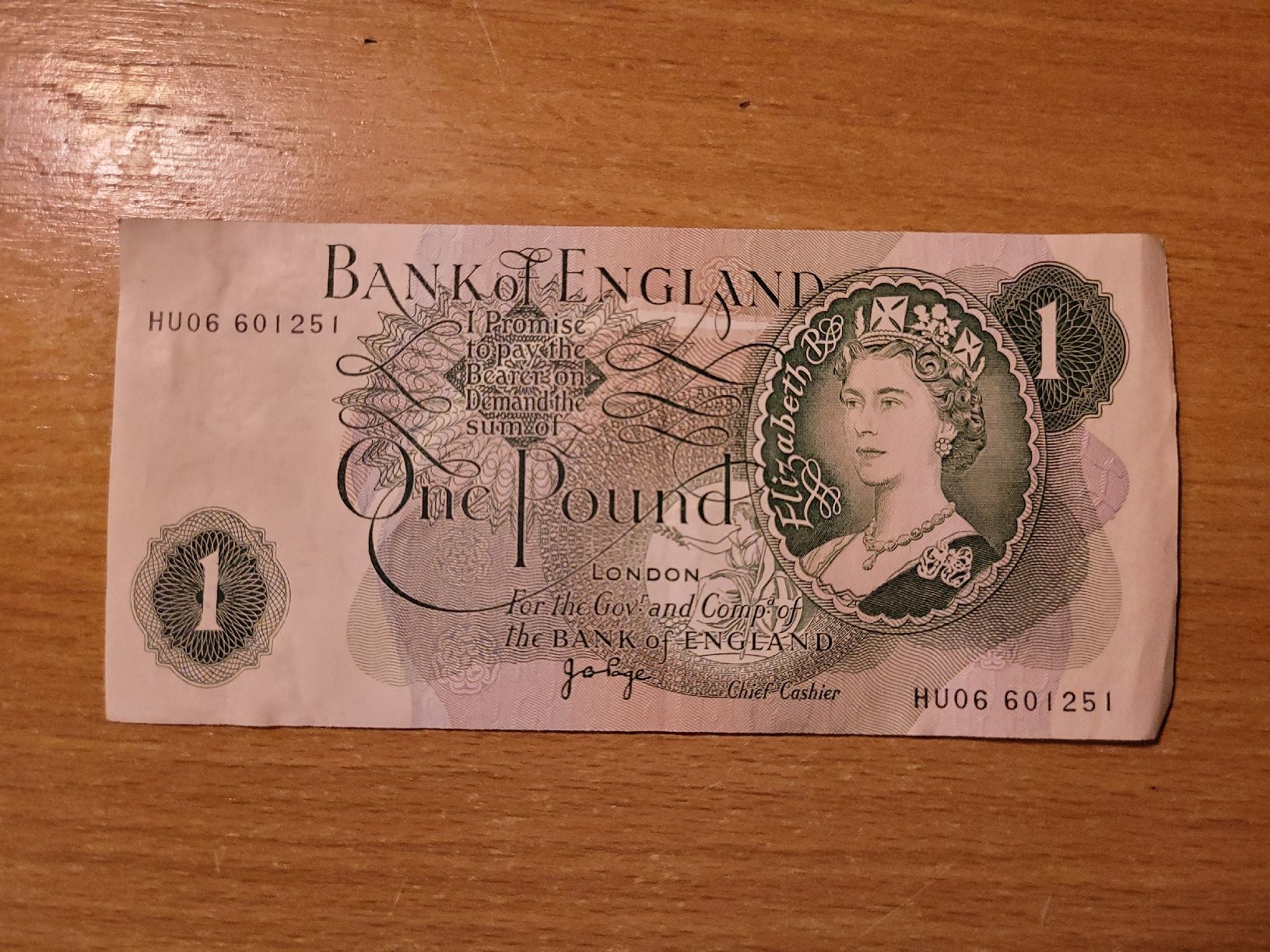 Banconote: Bank of England 1 Pfund Note – Usato da Niederlenz venduto da rap_q9gf