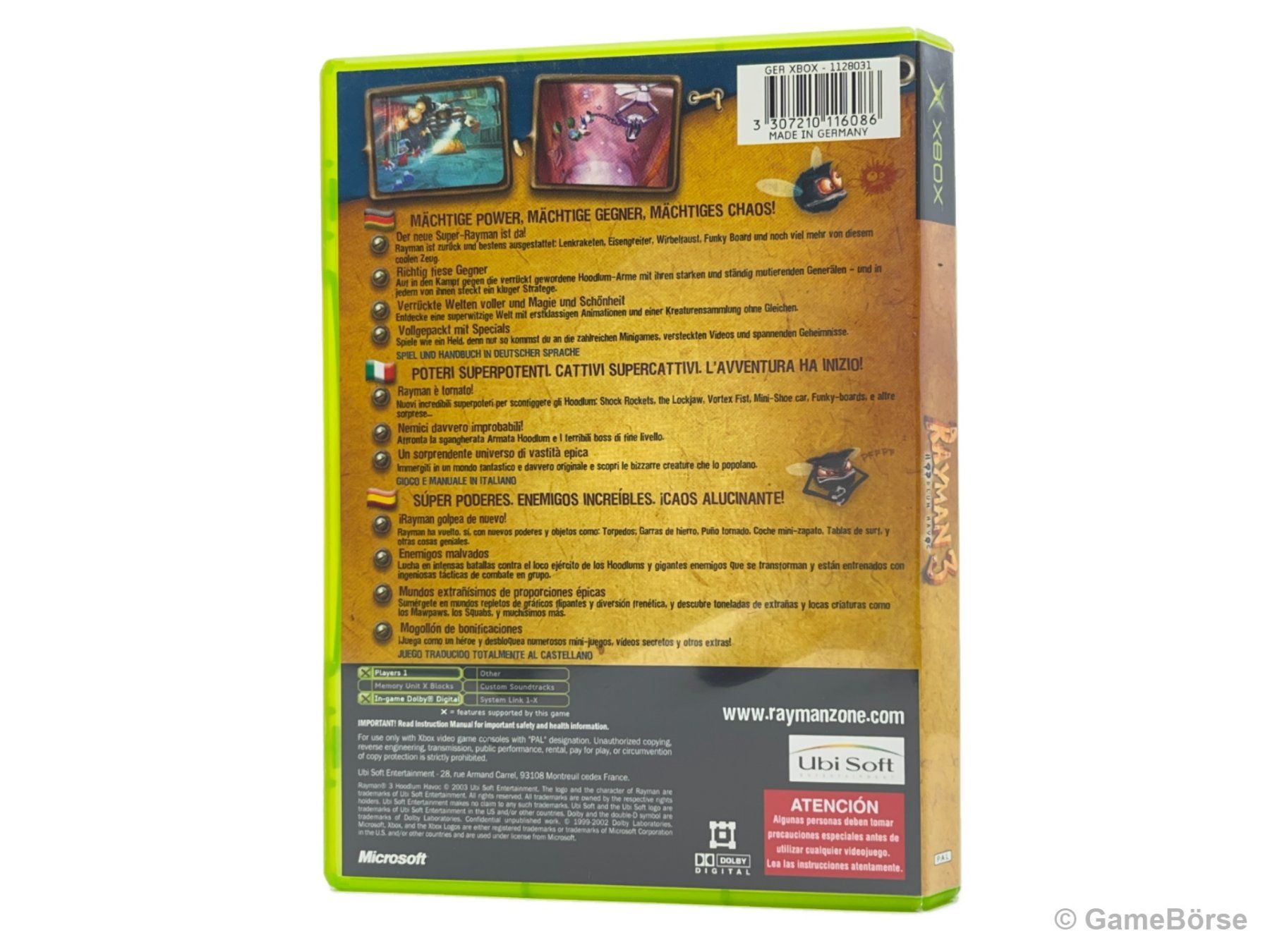Microsoft Giochi: Xbox Rayman 3 – Usato da Stettfurt venduto da GameBoerse 1