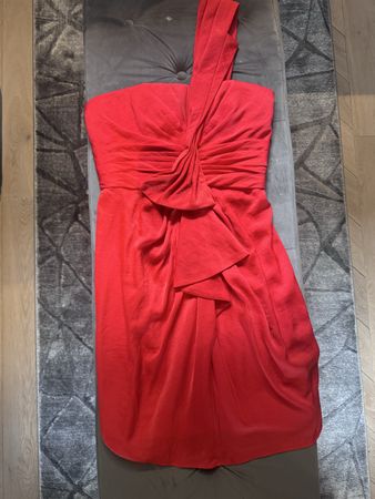 BCBG Maxazria red one shoulder dress size 4 (36)