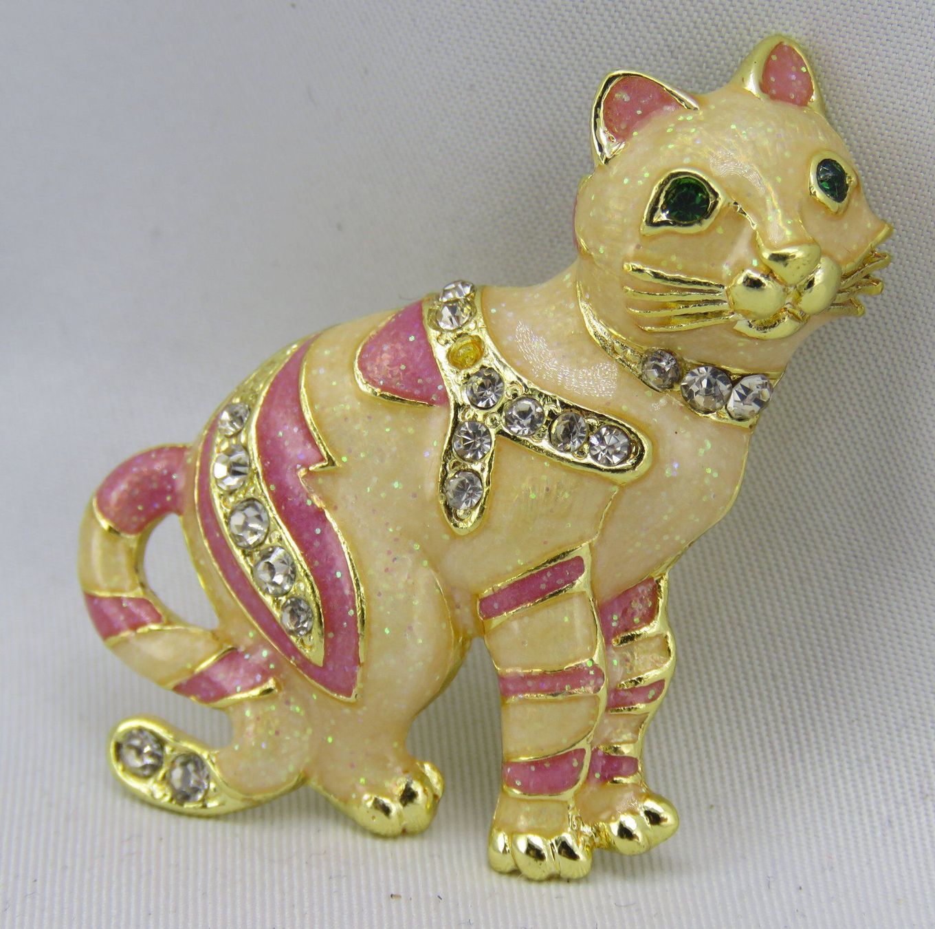 Broschen & Nadeln: Brosche - KATZE mit Glitzersteinen - Neu – Neu und originalverpackt aus Grenchen von Yamahwildstar16 1