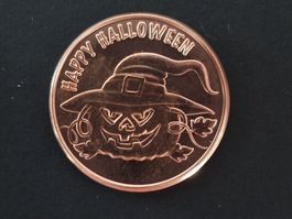 USA 1 Oz .999 Copper, Happy Halloween