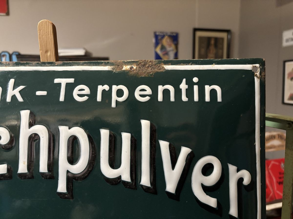 Schilder: Emailschild, Waschpulver Schuler, CH Schild, uralt – Gebraucht aus Staufen von timelessvintage 6