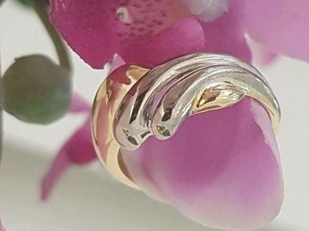 Anelli: Toller 750 Weiss- und Gelbgoldring – Nuovo (secondo la descrizione) da Unterägeri venduto da Altgoldschmuck 1
