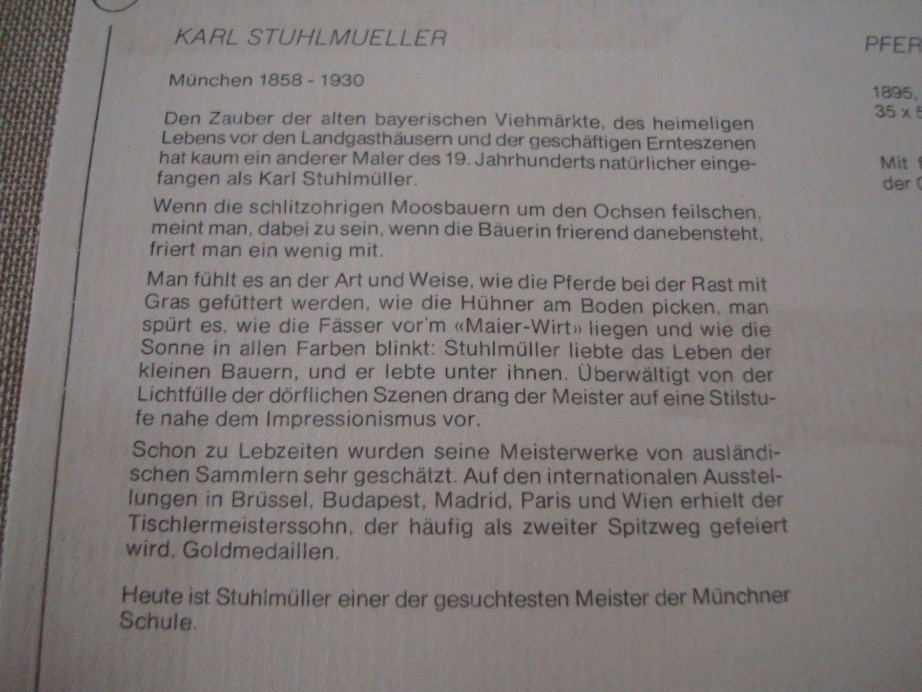Foto & Immagini: Oelbild - Karl Stuhlmueller - REPLICA – Nuovo (secondo la descrizione) da Neuenegg venduto da flohcante 6