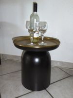 Schicker Beistelltisch PAYZAC V11, Schwarz/Gold  NP 200.00
