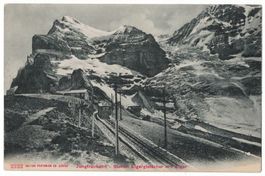 Jungfraubahn, Station Eigergletscher Lichtbild gelaufen 1905