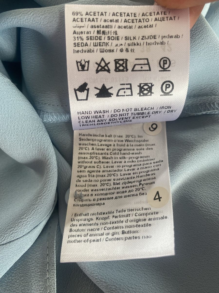 Luisa Cerano Camicette: Luisa Cerano Bluse Acetat und Seide Gr. 36 hellblau – Nuovo (secondo la descrizione) da Meggen venduto da 6003Luzern 5