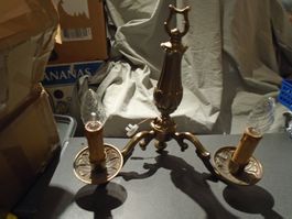 Wandleuchte goldfarbig/bronce, 2x60 W