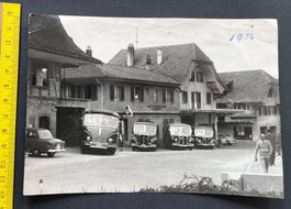 Autogarage R. Gurtner in Worb, Saurer Fahrzeuge, 1954 Photo