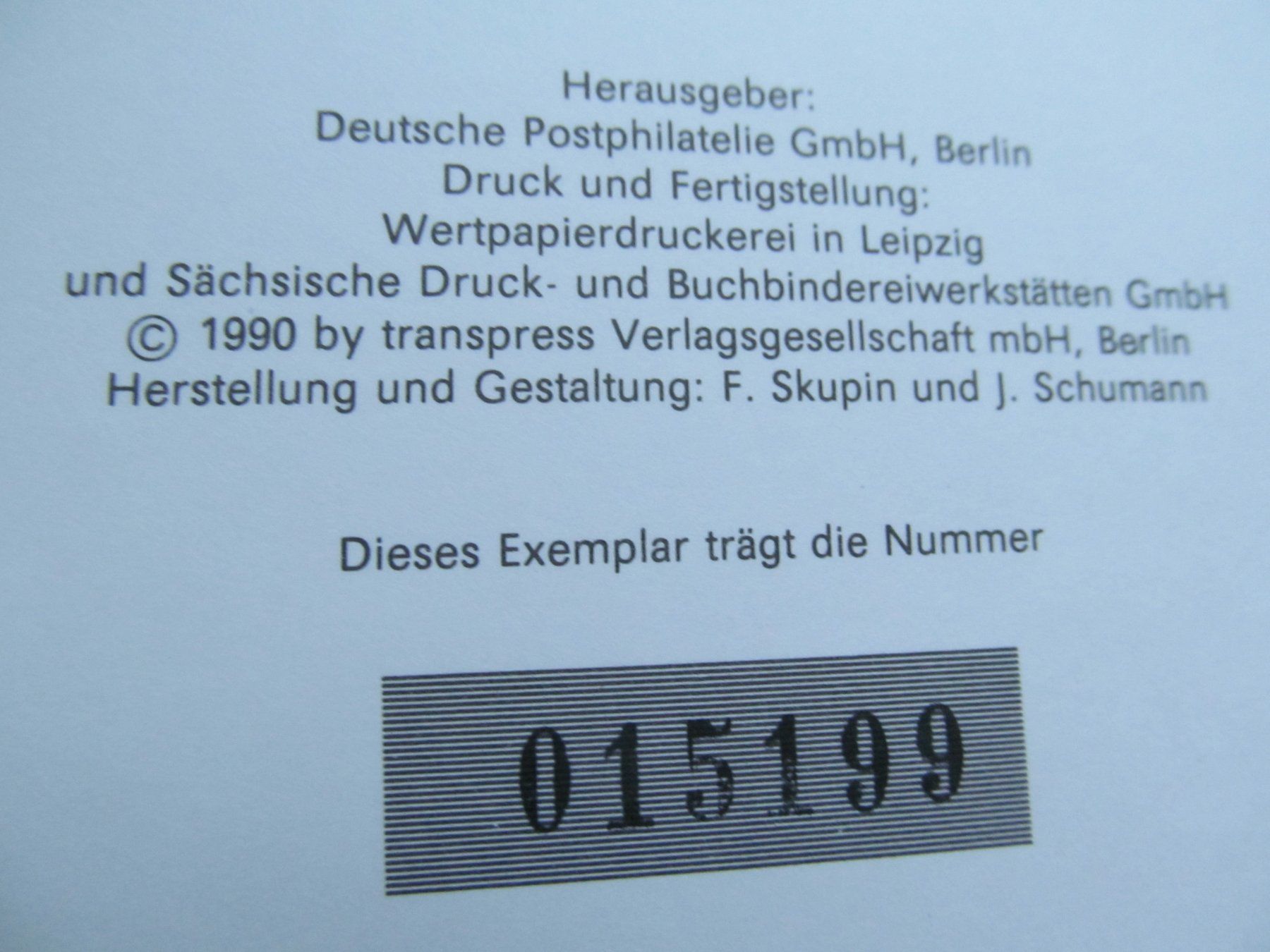 Alle Briefmarken: Jahressammlung der ehemaligen DDR  1990 – Gebraucht aus Hergiswil NW von Panda1990 1