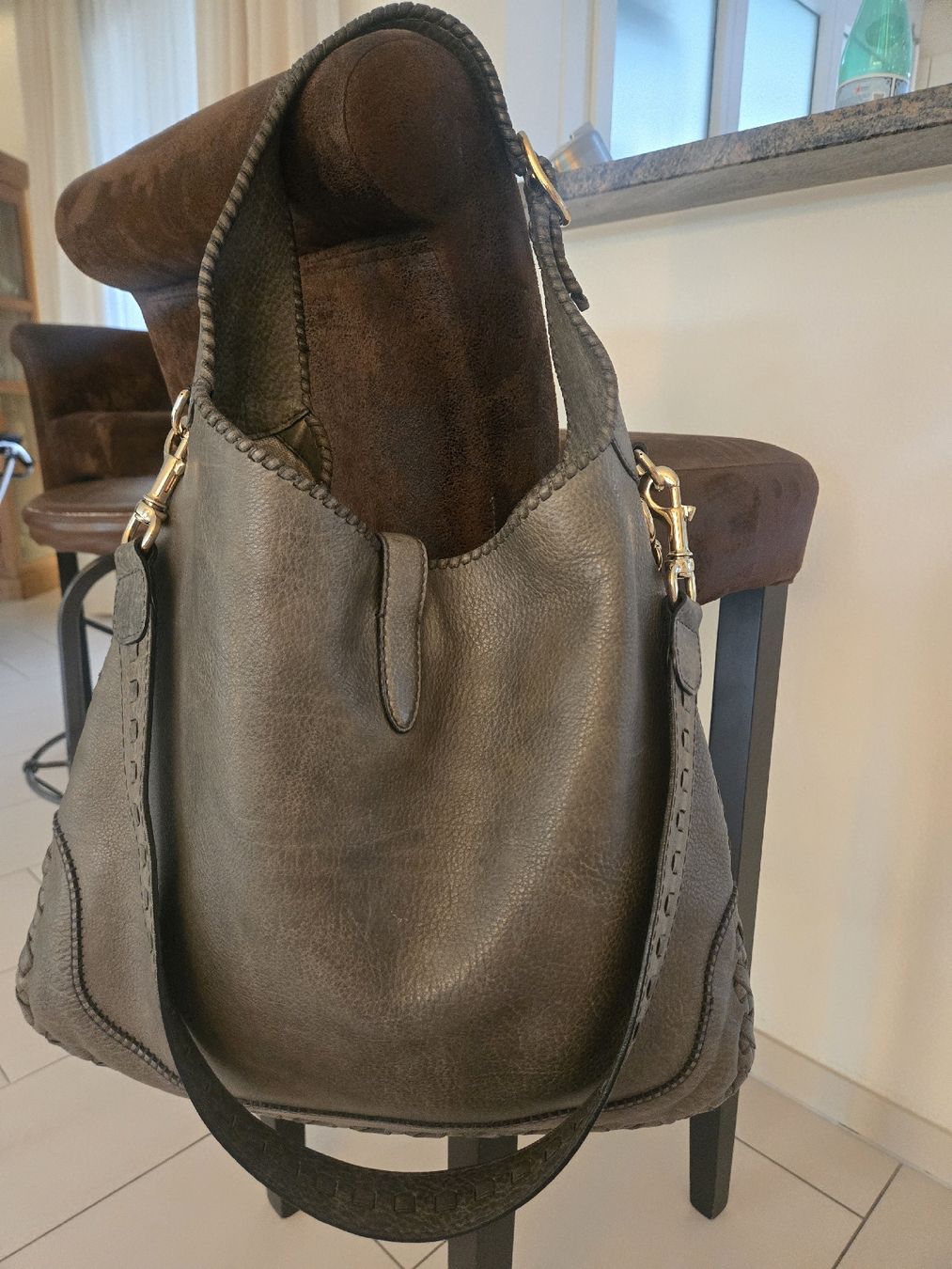 Gucci Borse da donna: Gucci Tasche Leder Grau mit Bambus – Usato da Baar venduto da LuxuryHunt 2