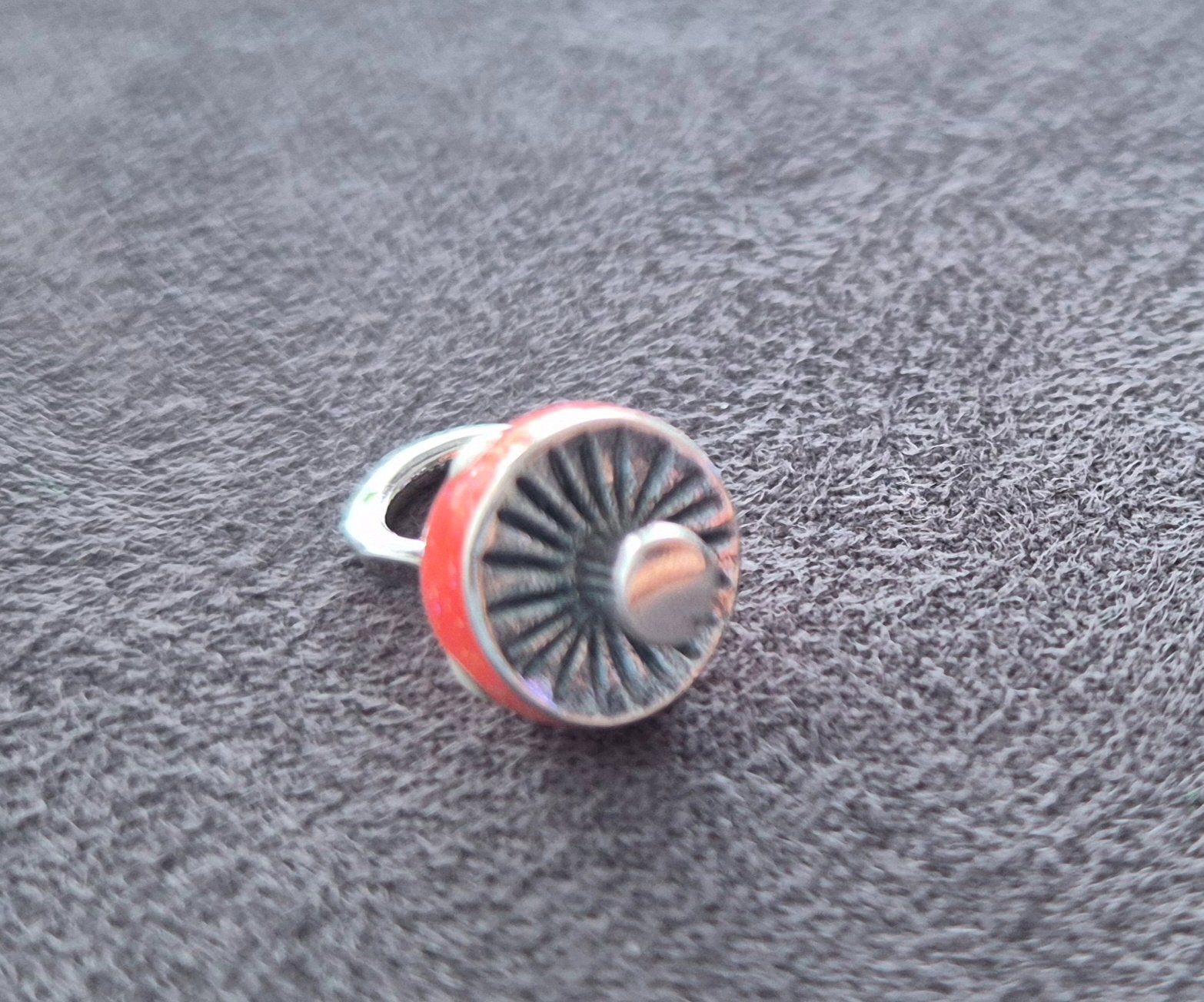 Anhänger: Silber Charm Pilz orange +Garantie – Neu (gemäss Beschreibung) aus Rotkreuz von Carbone_Bijou-Shop 3
