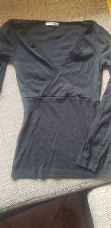 T-shirt manches longues femme noir taille M 