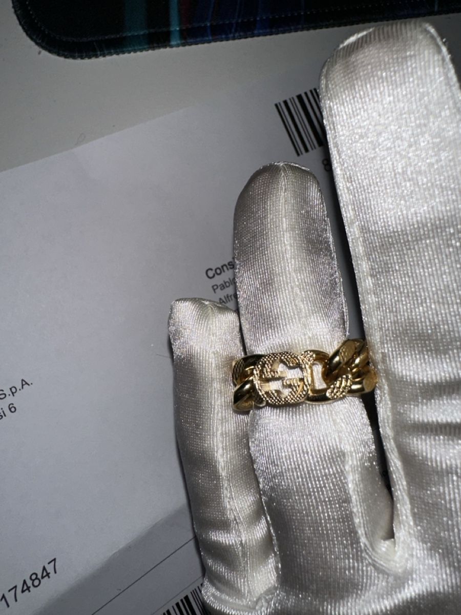 Bagues: Authentic Gucci Gold Interlocking G Chain Ring - Neu! – Neuf (Voir description) à Bern par pablito01 1