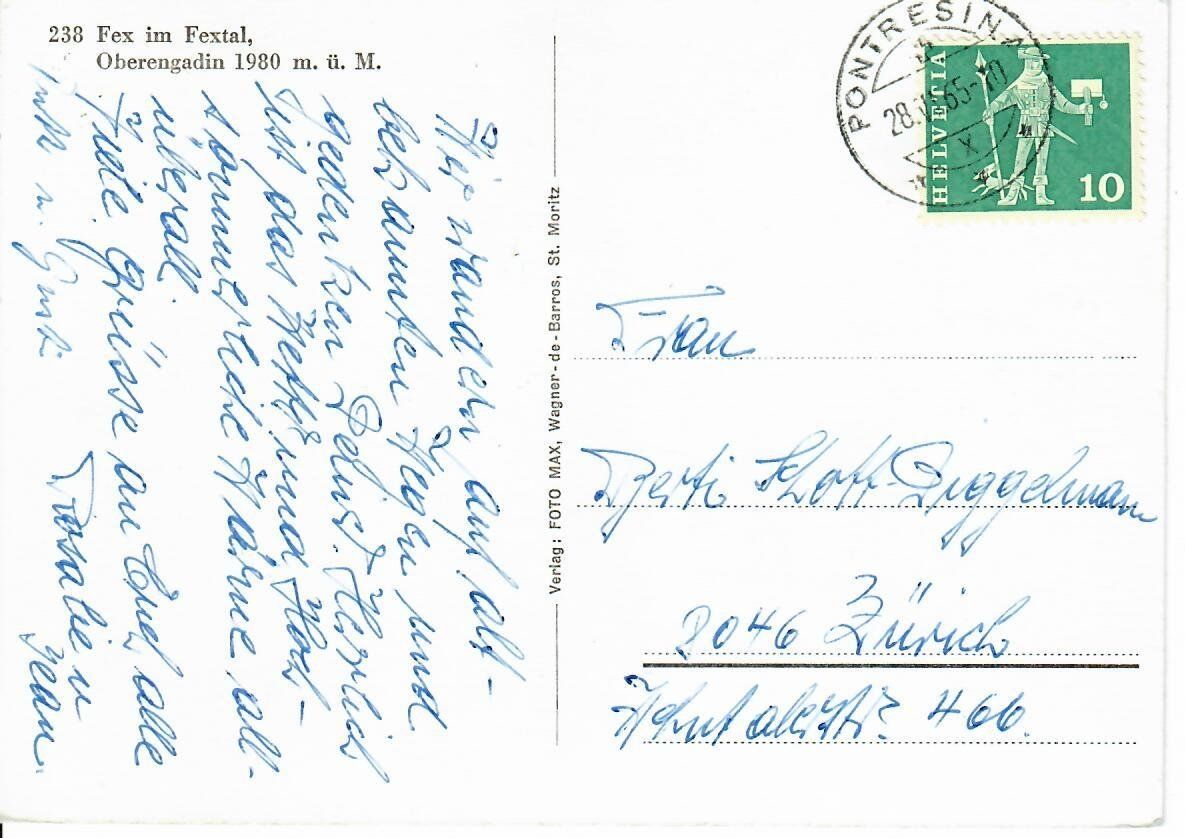 Cartoline postali: Fex im Fextal – Usato da Hochdorf venduto da Ziegel-16 1