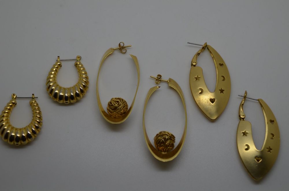 Boucles D'oreille Vintage En émail - Lot De 3 Paires - Style Rétro Unique