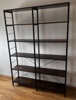 Metall-Standregal, Holzdecor 170 x 120 x 35 cm