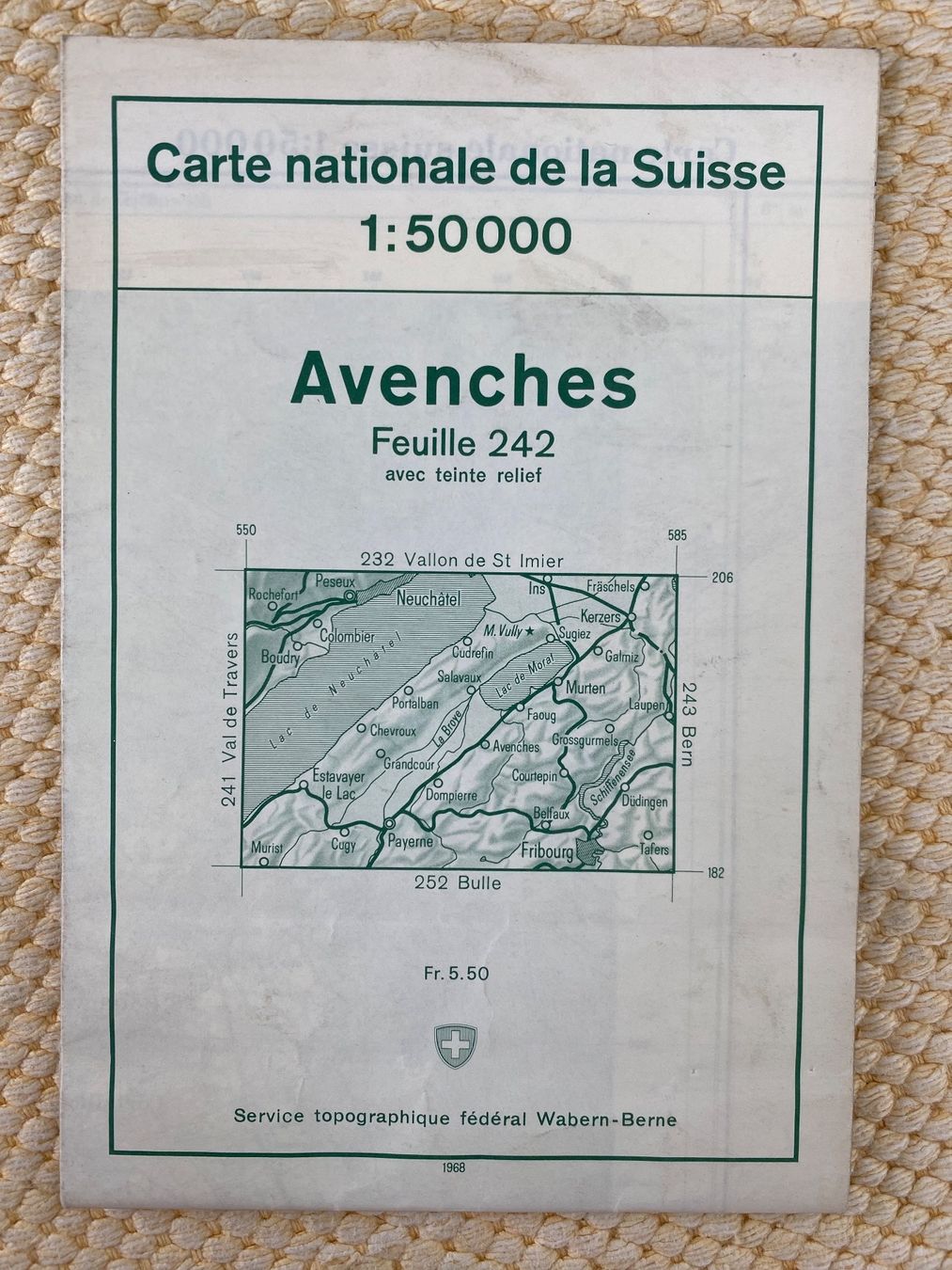 Landkarten & Atlanten: Carte nationale suisse Avenches – Gebraucht aus Versoix von coul-raoul