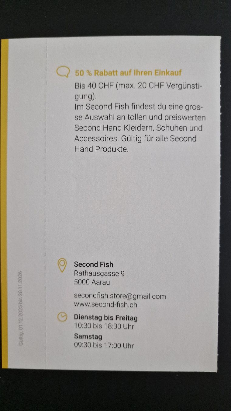 Buoni: 2 für 1 Gutschein Second Fish – Nuovo (secondo la descrizione) da Suhr venduto da viva2.0 1