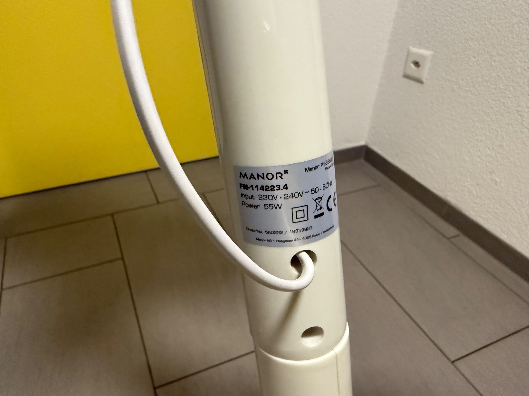 Ventilatoren: Standventilator Manor PM-550 weiss 55W 40 Zeichen – Gebraucht aus Zürich von Alinghi64 2