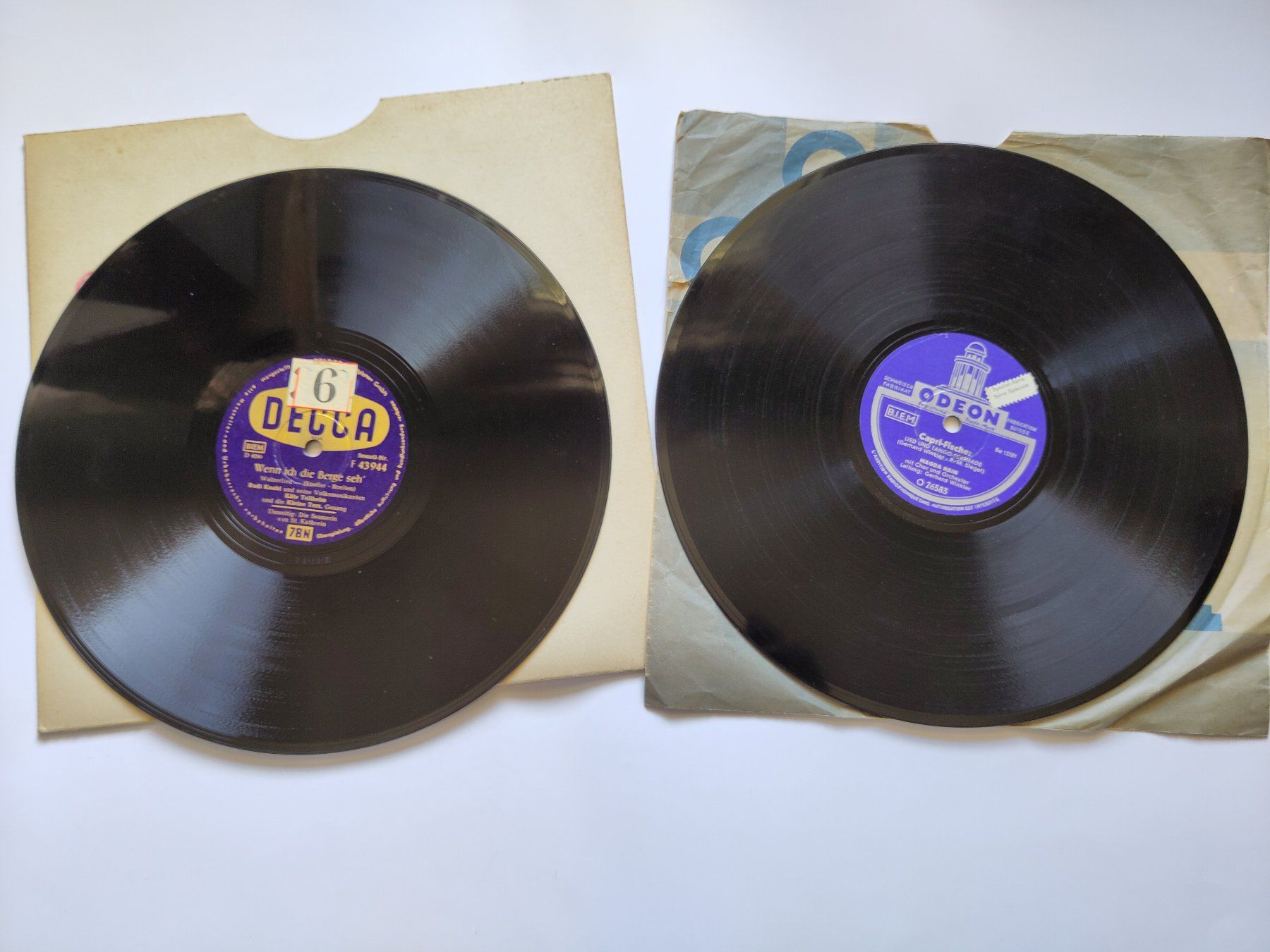 Dischi in vinile: 10 Schellacks Deutscher Schlager 1950er-Jahre – Usato da Schaffhausen venduto da RolfMeister 7