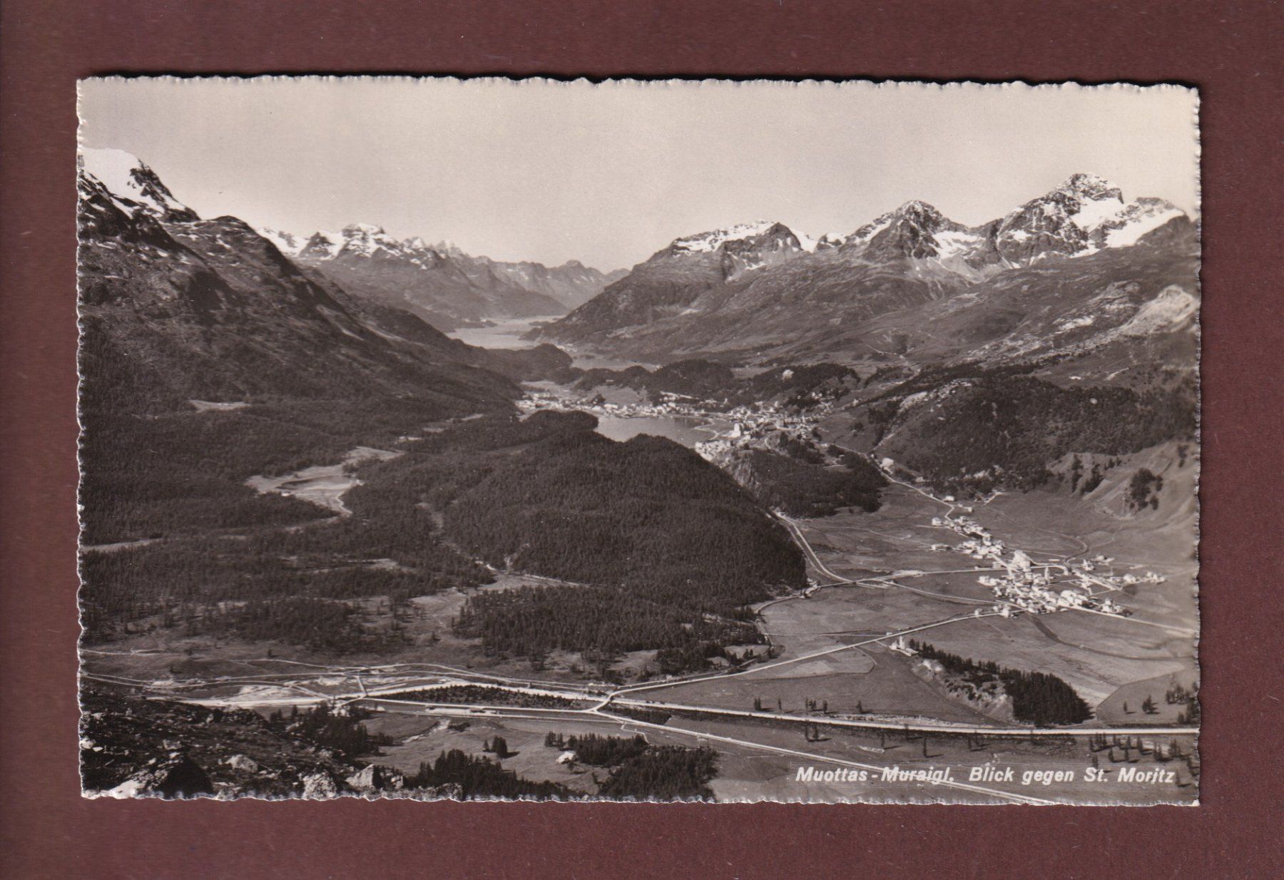 Ansichtskarten: MUOTTAS-MURAIGL - Blick gegen St. Moritz – Gebraucht aus Pully von nicecards