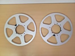 2x Tonband Aluspulen 26.5 cm / 10.5" Silber – NAB Leer-Set