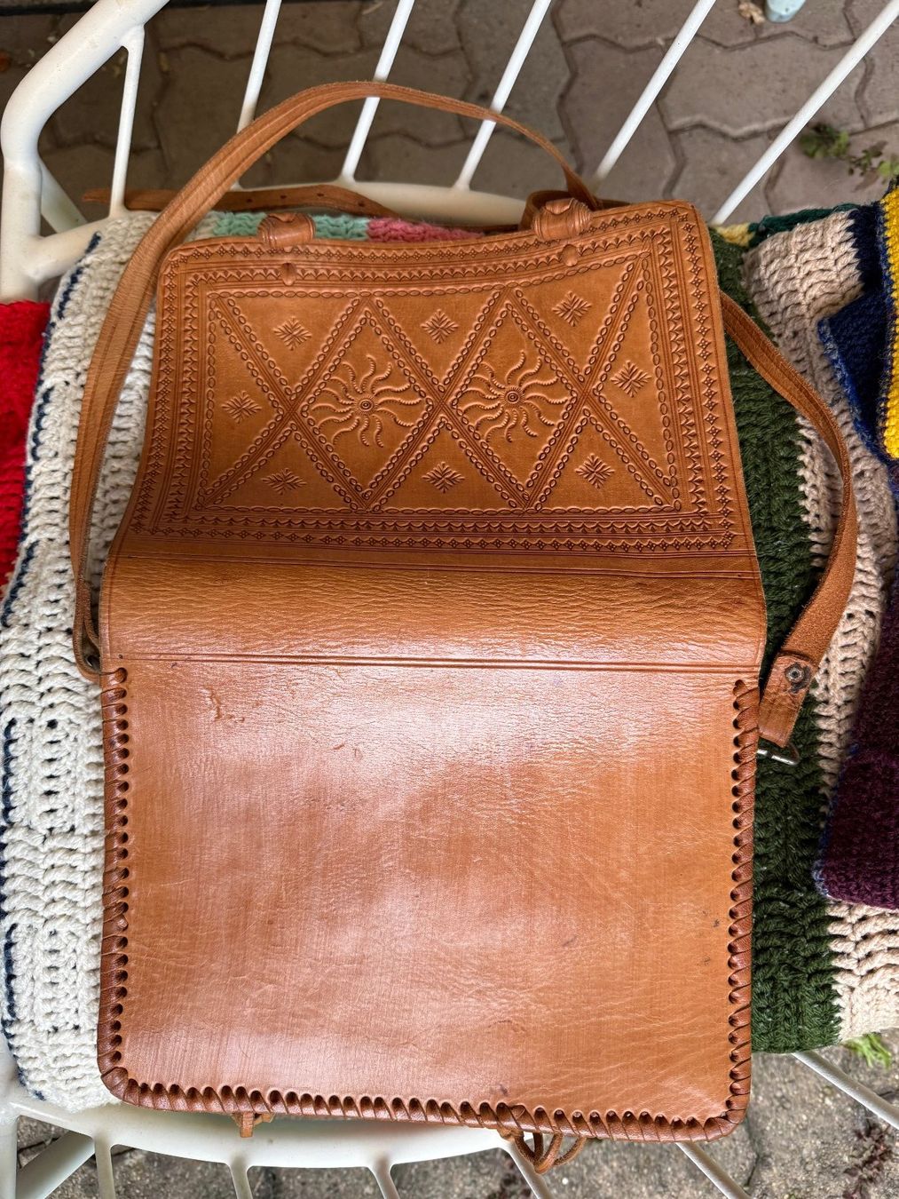 Borse da donna: Boho Style Umhängetasche aus Leder – Usato da Rorbas venduto da tun_m7fz 5
