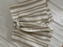 Short/ jupe Mayoral 6 ans rayures beige et blanc