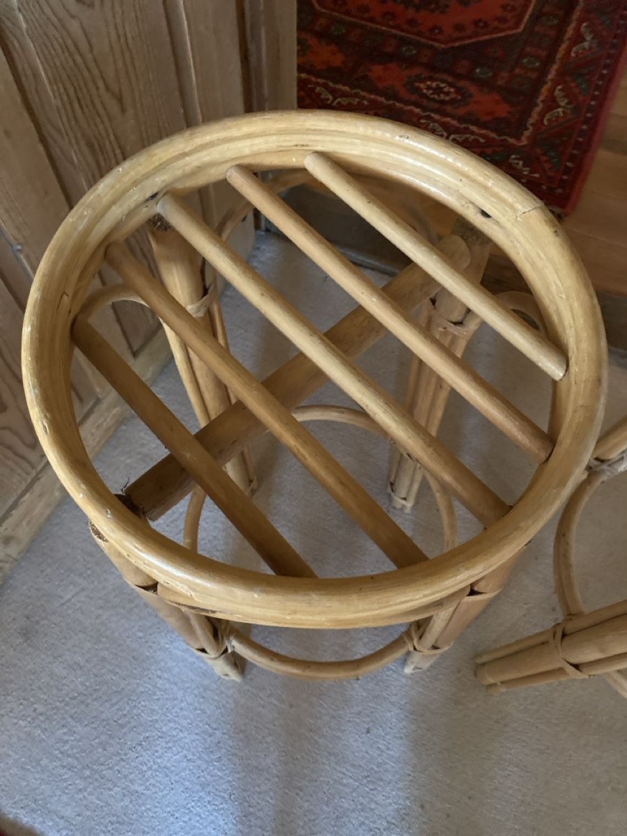 Altro per la casa: Rattan Pflanzenständer 2er Set Retro 70er – Usato da Buchs SG venduto da rosadoro1973 1
