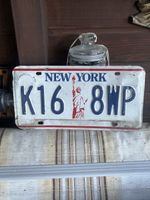 Vintage-Kfz-Kennzeichen aus dem Bundesstaat New York, 1980er