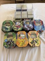 Lot de cartes Pokémon avec boîte de rangement 
