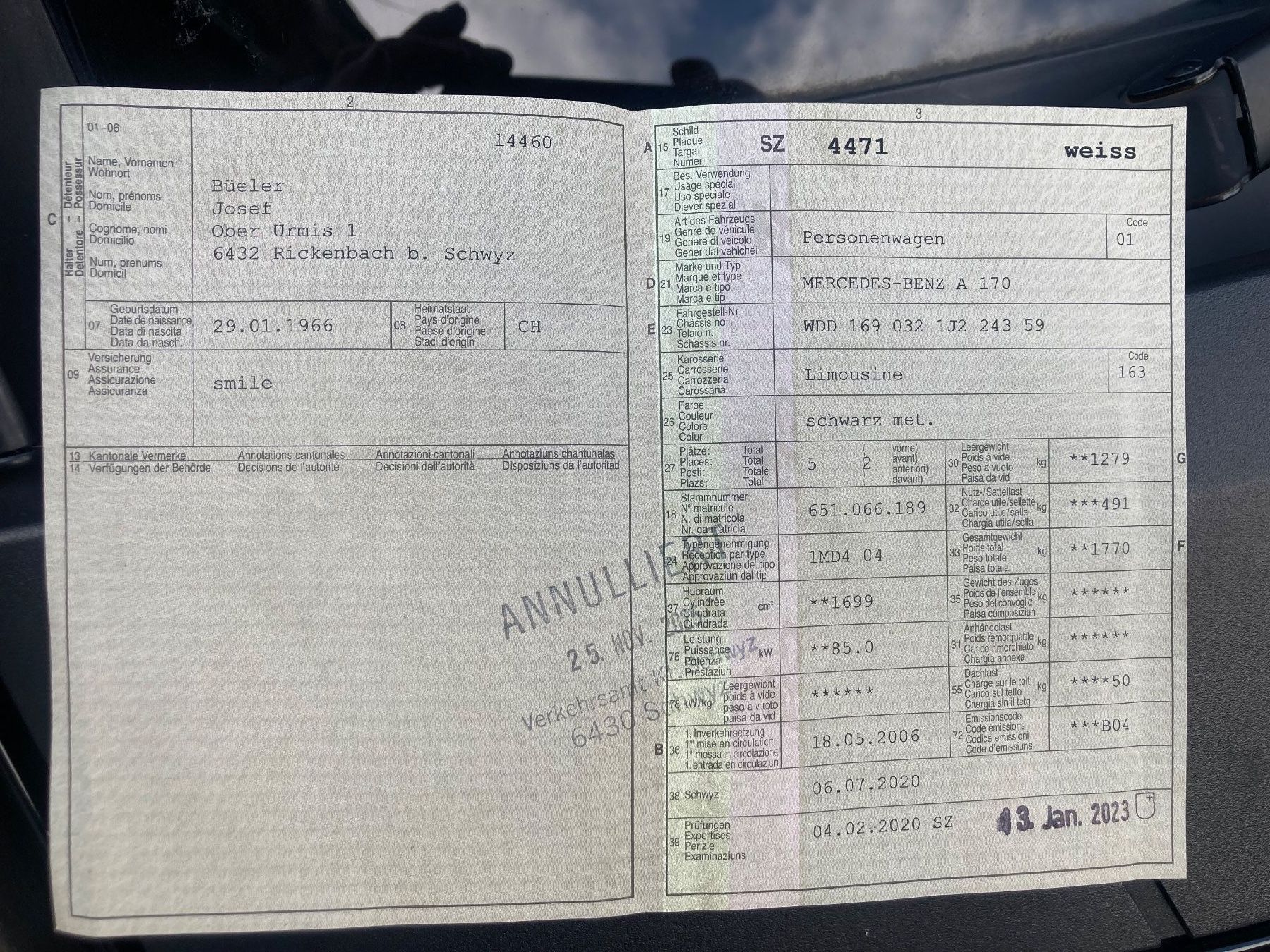 Mercedes-Benz Automobili: Mercedes A 170 – Difettoso da Rickenbach SZ venduto da Edelmercury 9