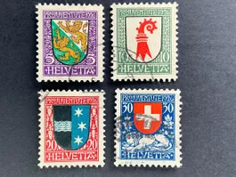 CH Juventute 1926 J37-40 gestempelt kplt. Serie schön