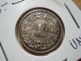 1/2 Franken  1899   UNZ