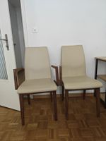 2er Set Esszimmerstühle aus Echtleder
