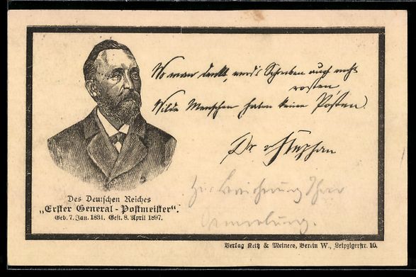 Entiers postaux: Dr. Heinrich von Stephan, Erster General – D'occasion à Berlin par bartko-reher