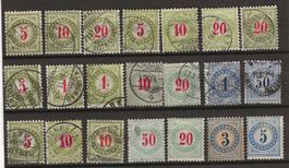 TAX99 - Lot de timbres taxe type chiffre