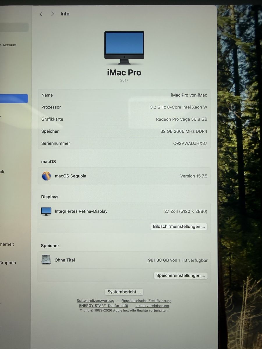 Apple PCs: Apple iMac Pro 2017 – Gebraucht aus Luzern von FrankGroebel 1