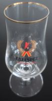 Edelspez Schützengarten Bierglas, Goldrand, Vintage Glas