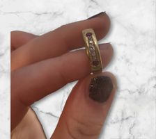 Sehr Antiker Goldring mit Diamanten und Rubinen