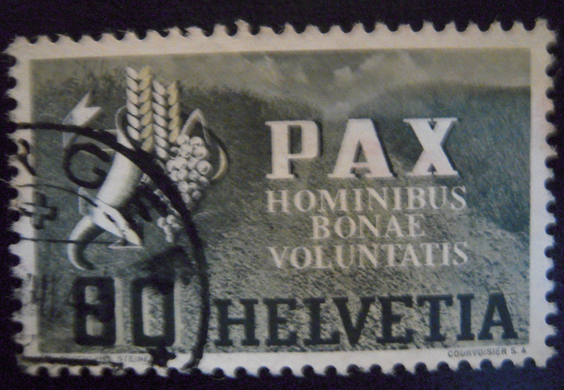 Alle Briefmarken: 1945 Z 269 PAX 80 gest. – Gebraucht aus Stallikon von Saentis2014